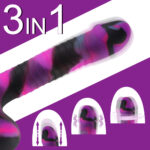 3 in 1 Vibrator Suction Cup Dildo