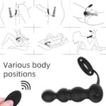 Prostate and Anal Vibrator with Dual Penis Rings