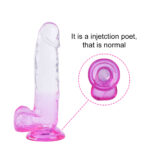 TPE Two-color Bendable Suction Cup Realistic Dildo (7)