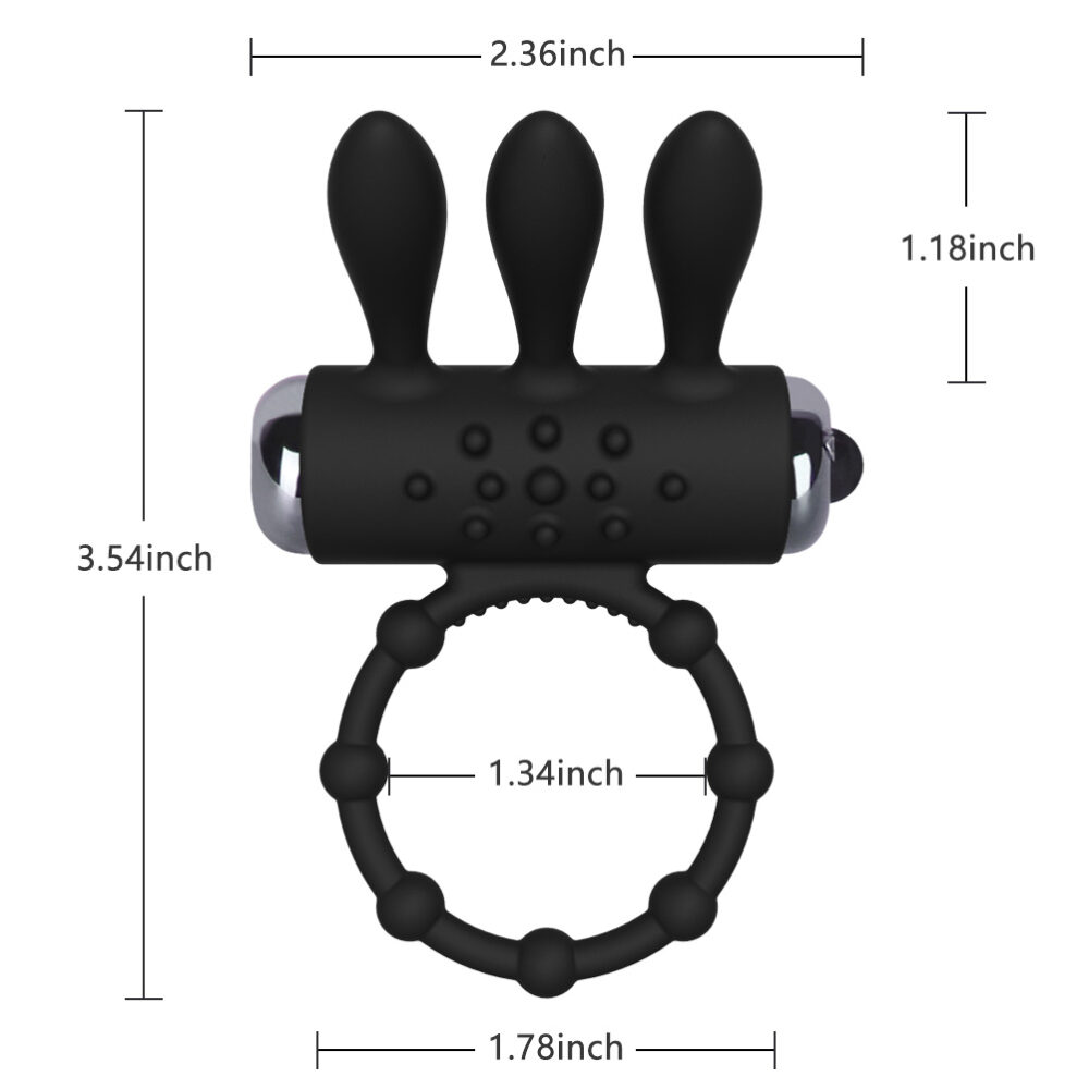 Thea 2 in 1 Electric Vibrating Silicone Cock Ring