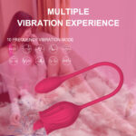 2 in 1 Rose Tongue Licking Vibrator with Vibrating Egg