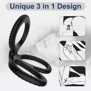3-in-1 Silicone Triple Cock Ring