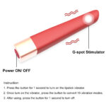 Kayla Lipstick Bullet Vibrator in Red