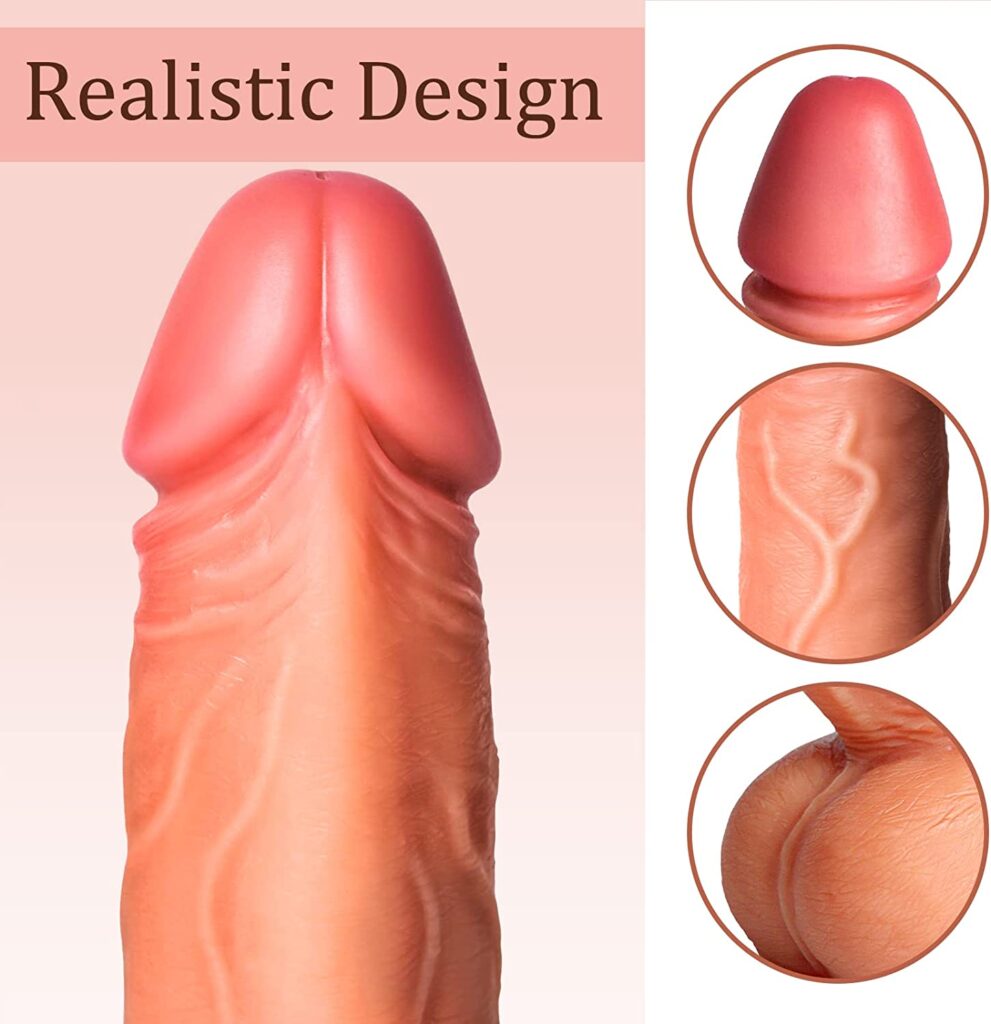 Baron App and Remote Controlled Thrusting & Vibrating Realistic Dildo with Suction Cup