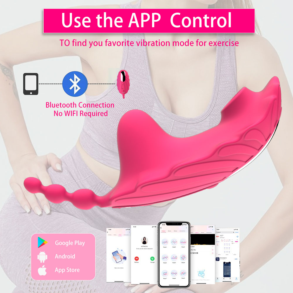 Mini Bee Wearable Clit Sucking Stimulator with APP Control in Pink