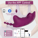Mini Bee Wearable Clit Sucking Stimulator with APP Control in Purple