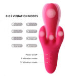 Rhythm 8+12 Vibration Rabbit Vibrator Dildo , 4 Motors