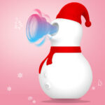Snowman Clit Sucking Vibrator in Red