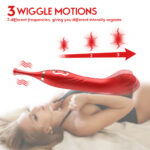 3 WIGGLE MOTIONS 3 different frequencies, giving you different intensity orgasms