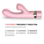 Aqua Smart Heating Electric Water Spray Rabbit Vibrator with Remote Control in Pink