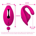 Shell Rechargeable 3-Spot Wearable Vibrator with Remote Control in Pink